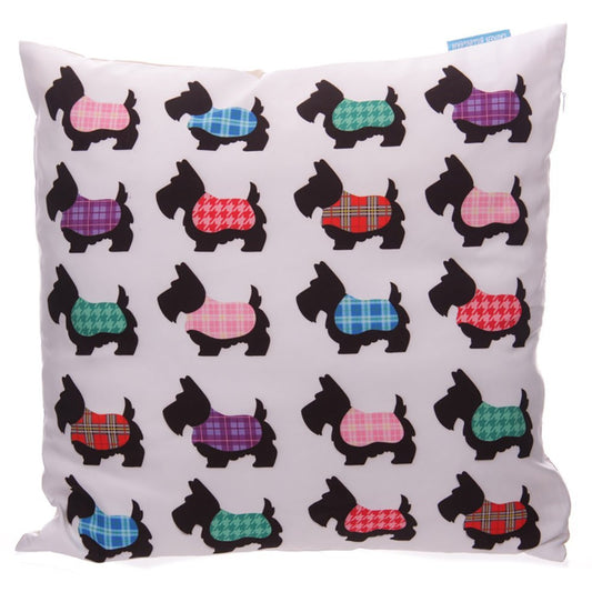 Scottie Dog Lauren Billingham Printed Cushion Cover - hanrattycraftsgifts.co.uk