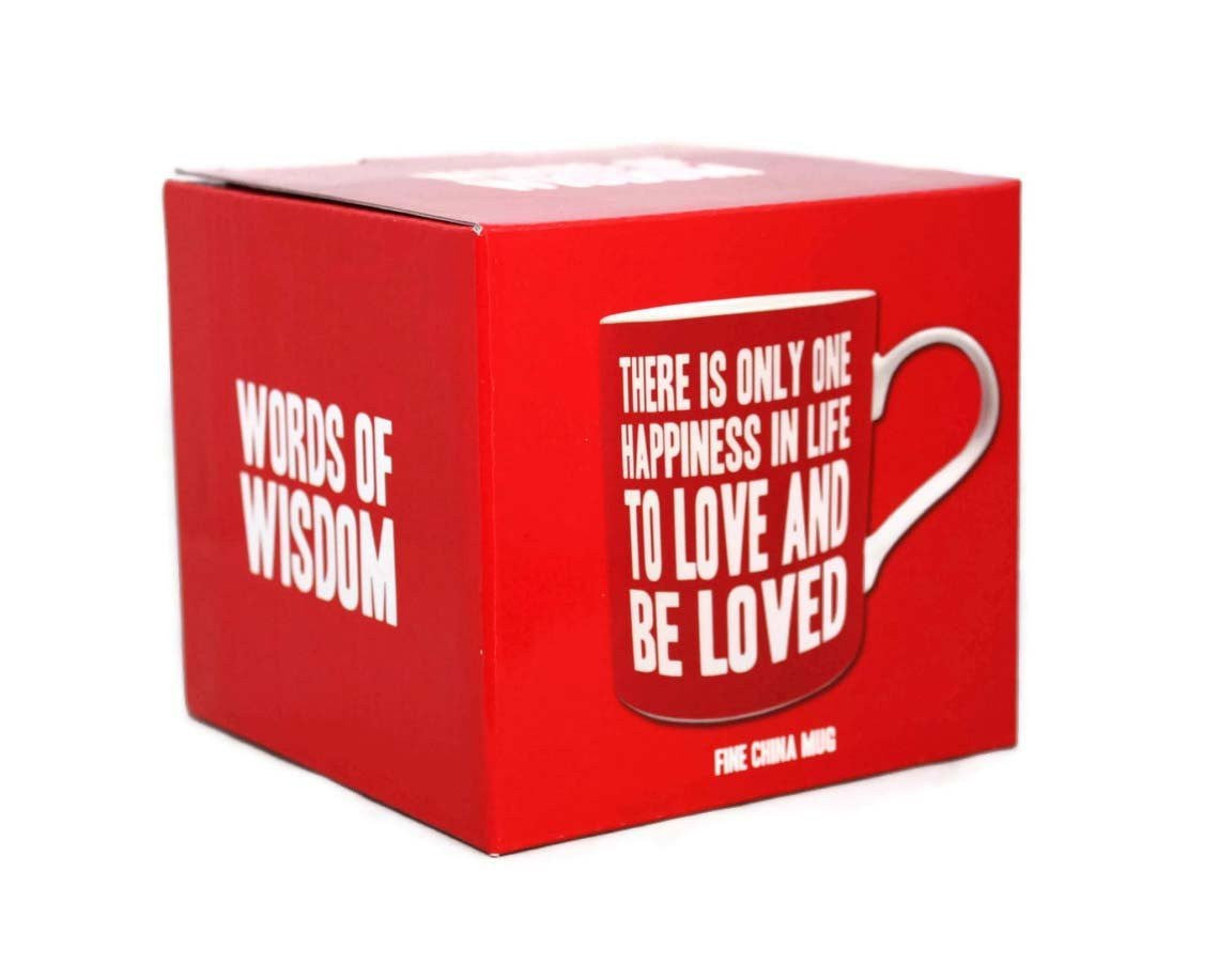 There Is Only One Happiness In Life To Love And Be Loved Words Of Wisdom Fine China Mug - hanrattycraftsgifts.co.uk