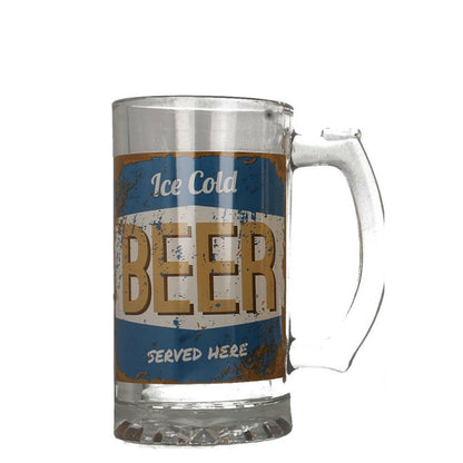 LESSER & PAVEY BEER GLASS STYLE - LP33257 (BLUE) - hanrattycraftsgifts.co.uk