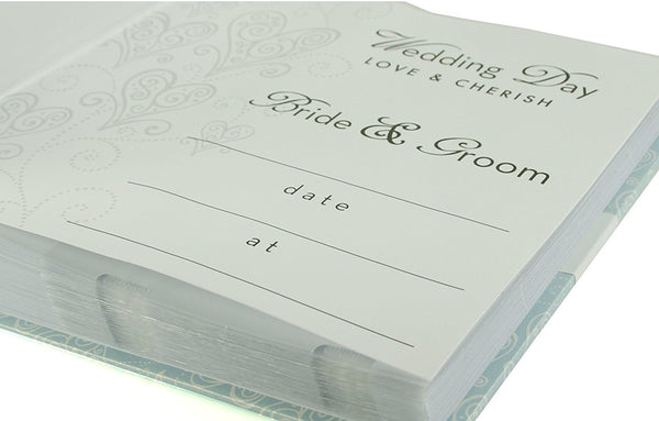Love & Cherish Pearlised Paperwrap Wedding Photo Album - hanrattycraftsgifts.co.uk