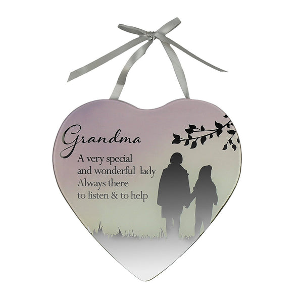 Grandma A Very Special Lady- Reflections from the Heart Mirrored Hanging Plaque - hanrattycraftsgifts.co.uk