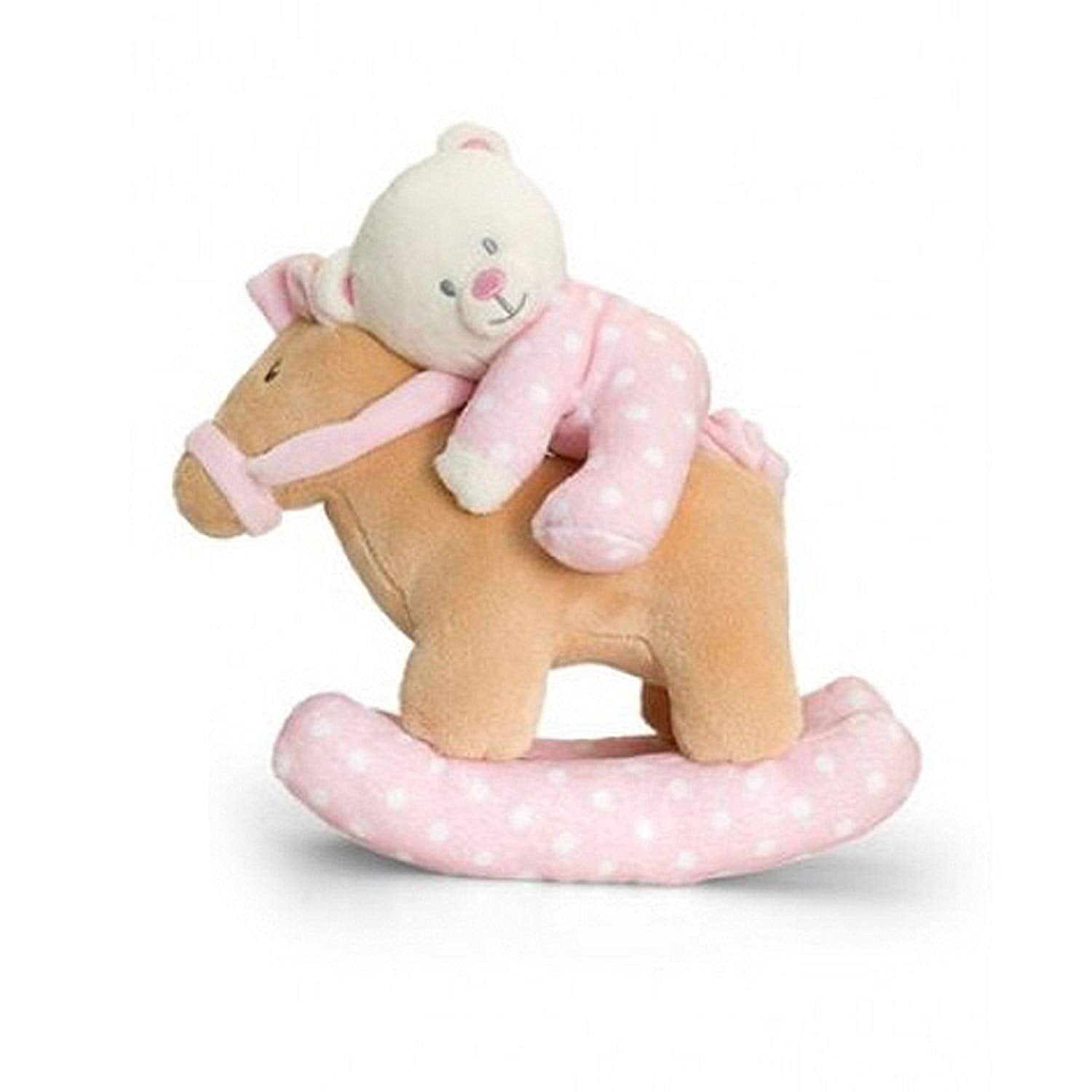 Keel Toys Musical Rocking Horse With Bear Plush Toy - hanrattycraftsgifts.co.uk