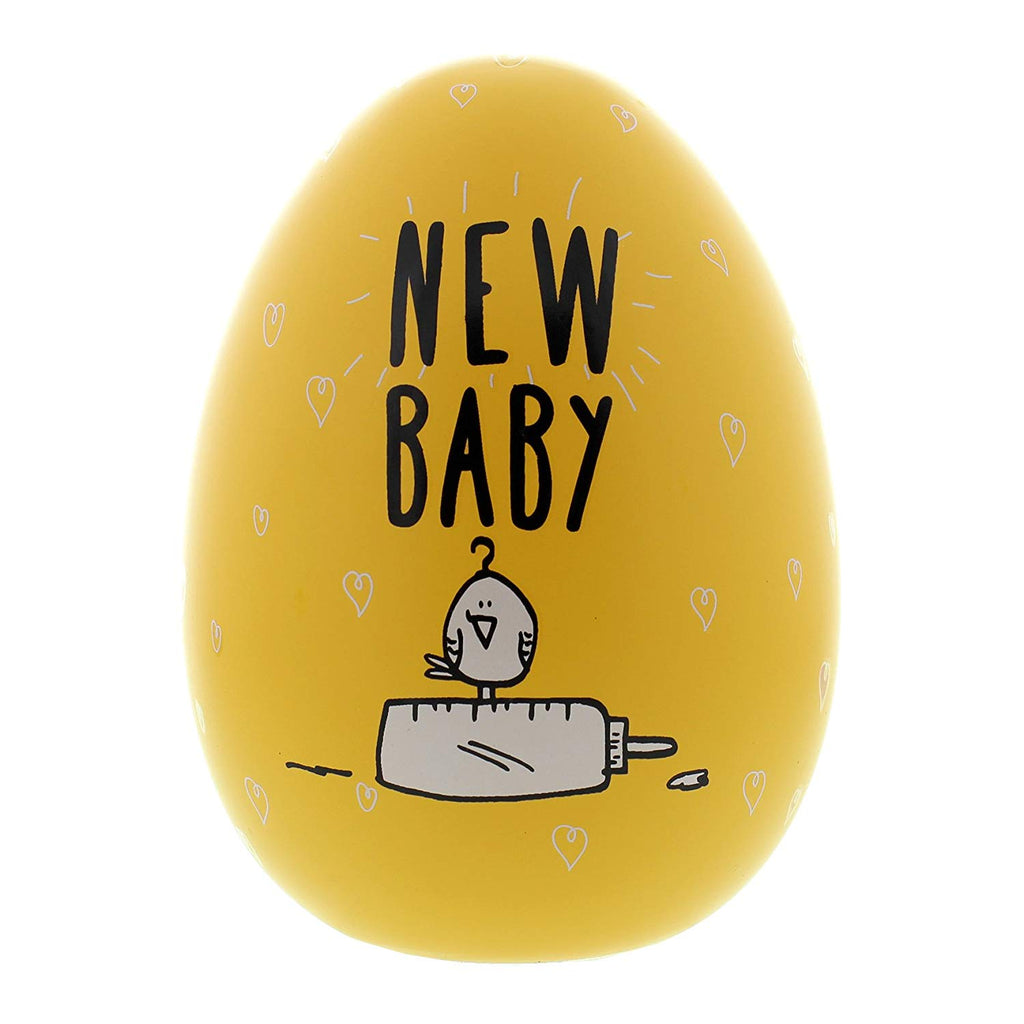 Egg Shaped Large Money Box - Baby Fund - hanrattycraftsgifts.co.uk