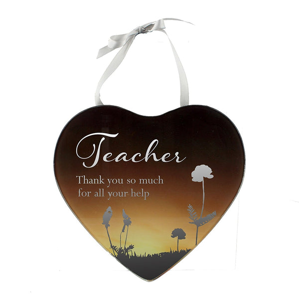 Teacher End of Term Thank you gift Reflections from the Heart Mirrored Hanging Plaque - hanrattycraftsgifts.co.uk