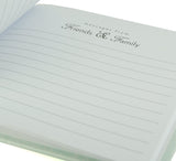 Love & Cherish Pearlised Paperwrap Guest Book Wedding Gift - hanrattycraftsgifts.co.uk