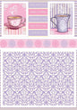 Couture Cafe Die-Cut Punch-Out Concept Card-Afternoon Tea - hanrattycraftsgifts.co.uk