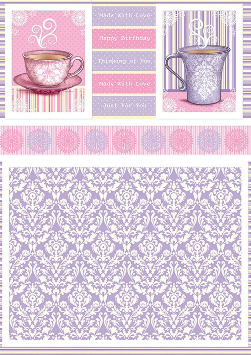 Couture Cafe Die-Cut Punch-Out Concept Card-Afternoon Tea - hanrattycraftsgifts.co.uk