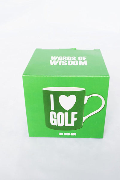 I Heart Love Golf Mug Fathers Day Birthday Mens Golfing Him Gift Cup Dad Present - hanrattycraftsgifts.co.uk