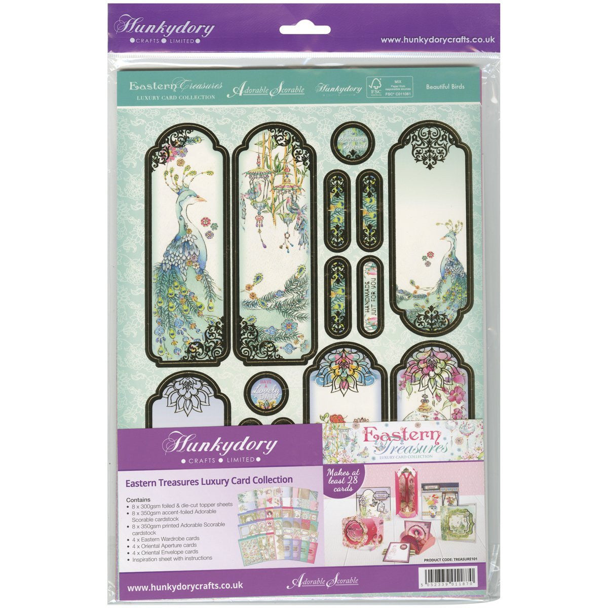 Hunkydory Eastern Treasures Luxury A4 Card Collection- - hanrattycraftsgifts.co.uk