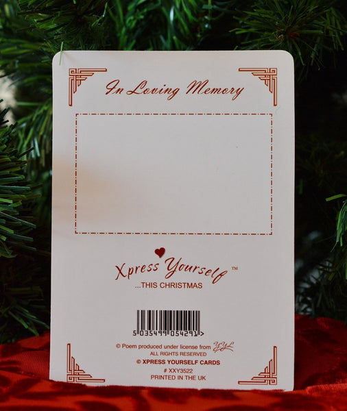 Graveside Memorial Christmas Card & Holder -Missing My Dear Wife - 3522 - hanrattycraftsgifts.co.uk