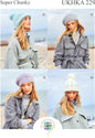 Girls Ladies Hats - Knitting Pattern in Super Chunky UKHKA 229