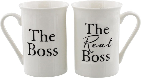 Amore WG525 The Boss And The Real Boss By Amore Pair Of China Mugs