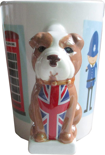 Puckator London British Bulldog Shaped Handle Ceramic Mug