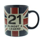 UNION JACK BIRTHDAY GIFT - MUG 21st BIRTHDAY HM802 - BRAND NEW AND BOXED - hanrattycraftsgifts.co.uk