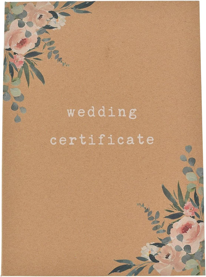 A4 Wedding Certificate Holder Book - Floral