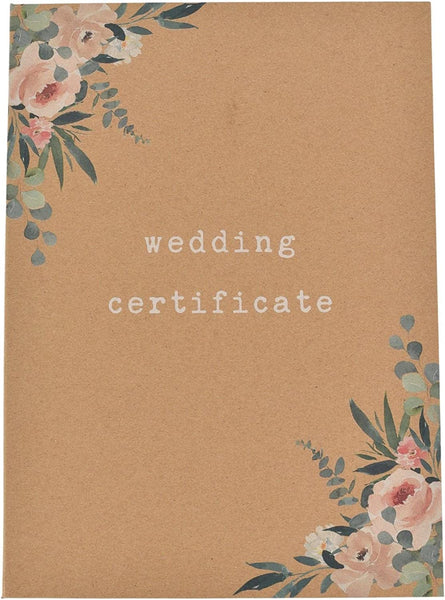 A4 Wedding Certificate Holder Book - Floral