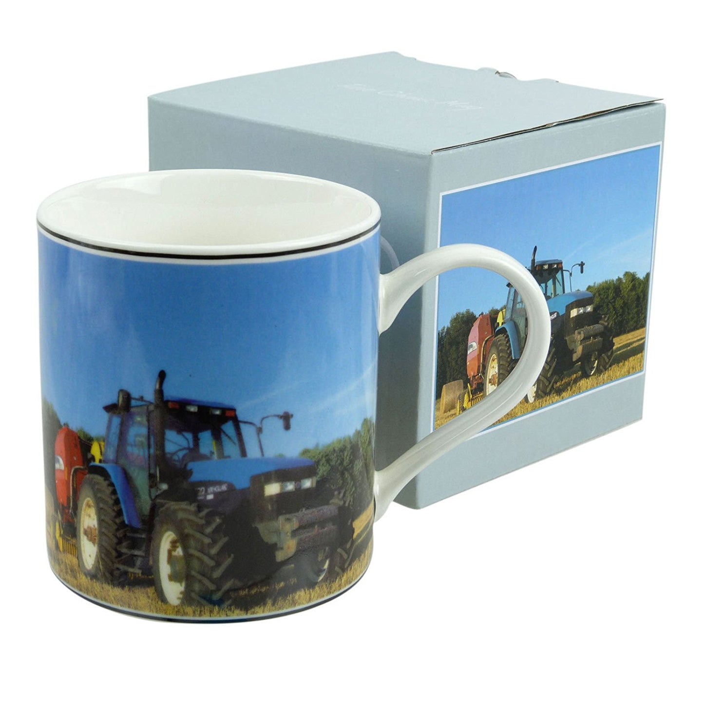 Harvest Rural Countryside blue mug - hanrattycraftsgifts.co.uk