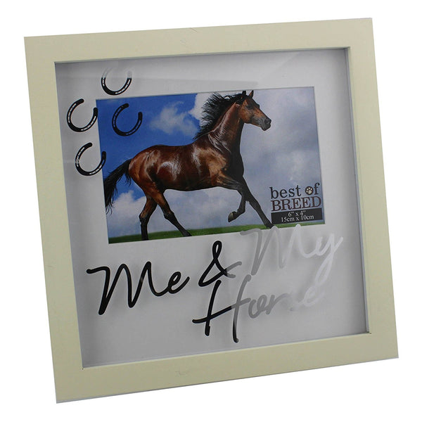 Cream Box Frame Me & My Horse Gift 6" x 4" - hanrattycraftsgifts.co.uk