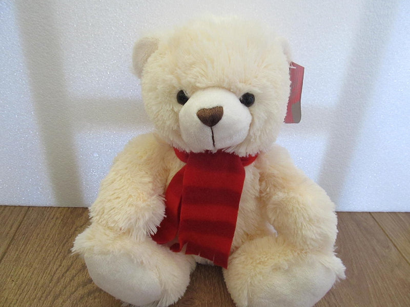 Keel 30cm Cream Bear W/Scarf - hanrattycraftsgifts.co.uk