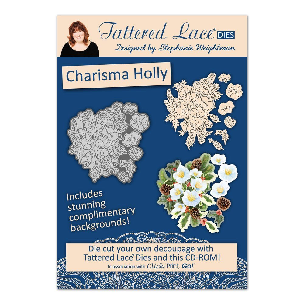 tattered lace christmas charisma holly cd rom set - hanrattycraftsgifts.co.uk