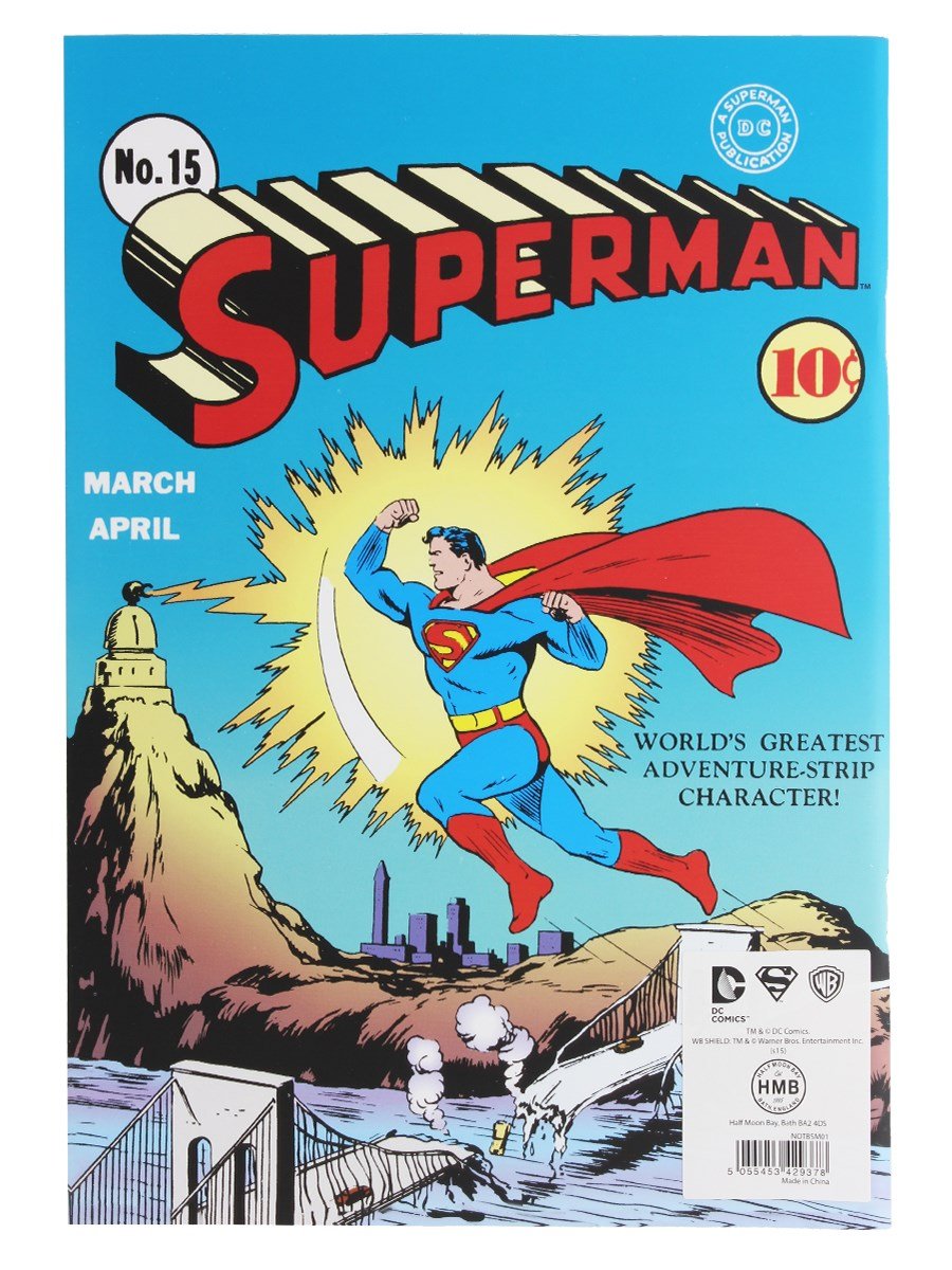 Superman Comic Style Paperback Notebook - hanrattycraftsgifts.co.uk