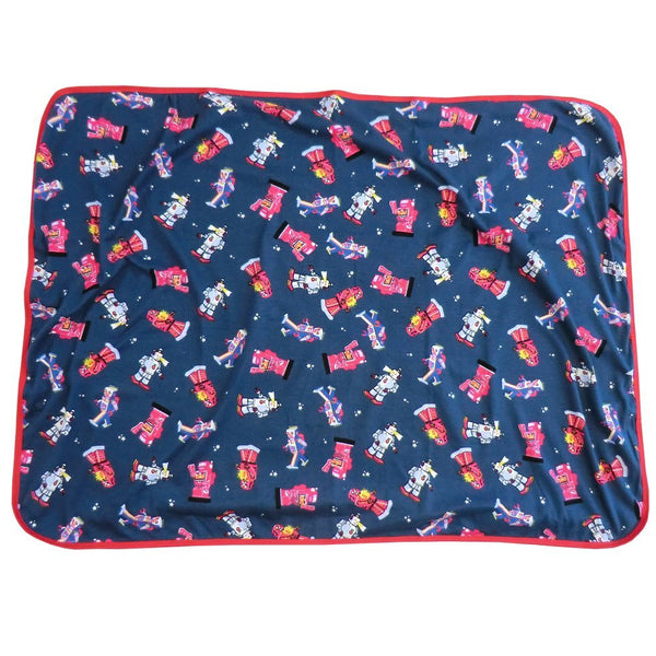 robot cotton blanket - hanrattycraftsgifts.co.uk