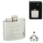 Father of the Groom- Stainless Steel Lazer Engraved Hip Flask in Gift Box - hanrattycraftsgifts.co.uk
