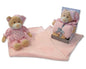Baby Girls Pink Soft Teddy Bear In Pyjamas & Blanket - Boxed Gift Set - hanrattycraftsgifts.co.uk