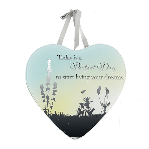 Perfect Day - Today is a perfect Day to start living your dreams Reflections from the Heart Mirrored Hanging Plaque - hanrattycraftsgifts.co.uk