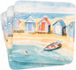 Beach Hut Beach Scene Coasters Set of 4