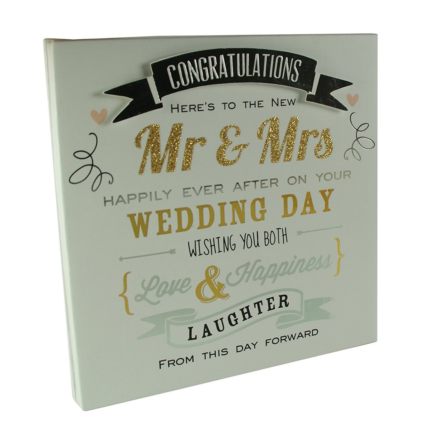 Wedding Congratulation Wall Plaque Gift - hanrattycraftsgifts.co.uk