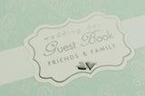 Love & Cherish Pearlised Paperwrap Guest Book Wedding Gift - hanrattycraftsgifts.co.uk