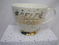 Lesser & Pavey Selfie Queen Footed Mug, fine china, Gold, 14.5 x 11 x 11 cm