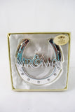 Wedding Silver Mr & Mrs Horse Shoe Keepsake Wedding Day Gift for bride and groom - hanrattycraftsgifts.co.uk