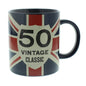 UNION JACK BIRTHDAY GIFT - MUG 50th BIRTHDAY HM805 - BRAND NEW AND BOXED - hanrattycraftsgifts.co.uk