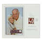 New View Shiny Squares 20cm Photo Frame - 40th Anniversary - hanrattycraftsgifts.co.uk