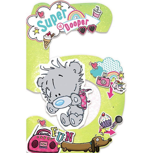 My Dinky 5th Birthday Me to You Bear Birthday Card - hanrattycraftsgifts.co.uk