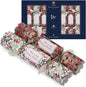 Tom Smith Pack of 8 Deluxe Red & White Traditional Holly & Ivy Charity Christmas Crackers 33cm