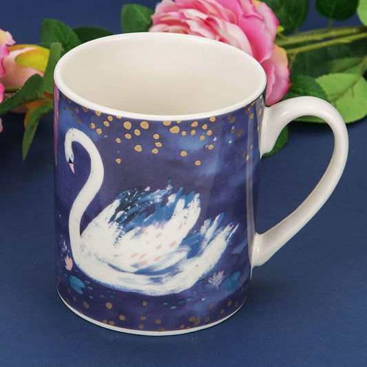 Swan Lake Hello Beautiful New Bone China Mug en porcelaine