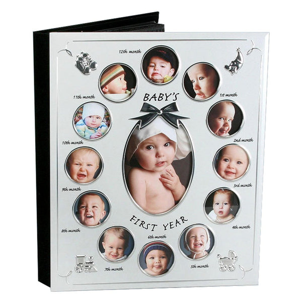 Juliana P/Album 2Tone Alumin. Sat/Shiny Babys 1st Yr 12insrt - hanrattycraftsgifts.co.uk