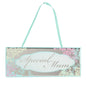 Mum Gift - Vintage Style Mirrored Mum Plaque Pastel Floral Colours - hanrattycraftsgifts.co.uk