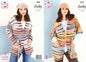 King Cole Womens Chunky Knitting Pattern 3/4 or Long Sleeve Cardigans (5930)