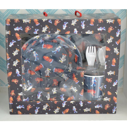 Powell Craft Melamine Toddler Dinner Set, ROBOT - hanrattycraftsgifts.co.uk