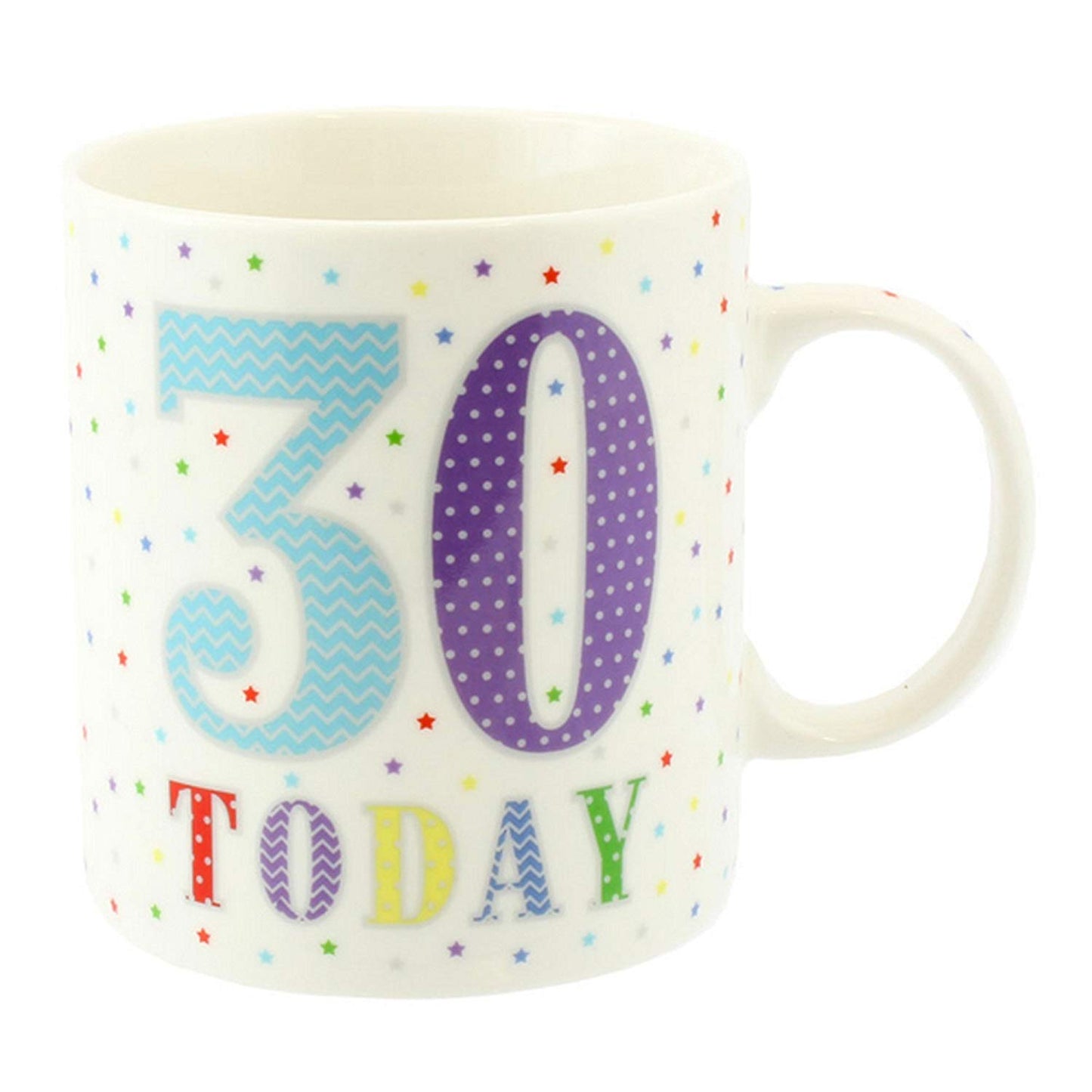 Lesser Pavey Ceramic Polka Dot 30 Today Birthday Mug - hanrattycraftsgifts.co.uk