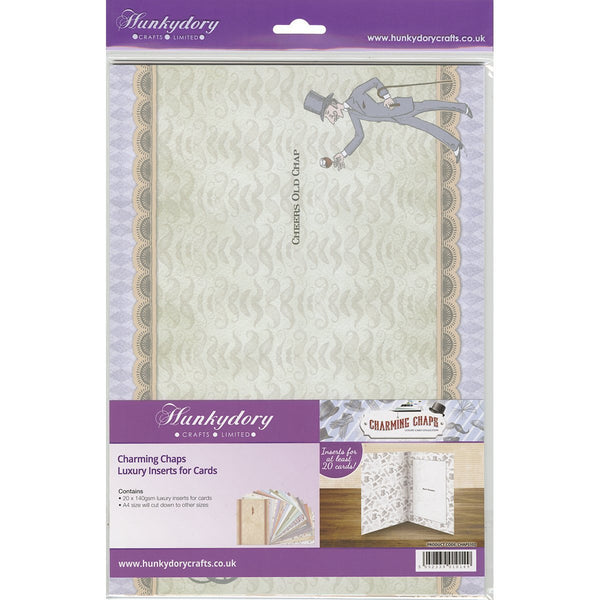 hunkydory charming chaps luxury inserts - hanrattycraftsgifts.co.uk