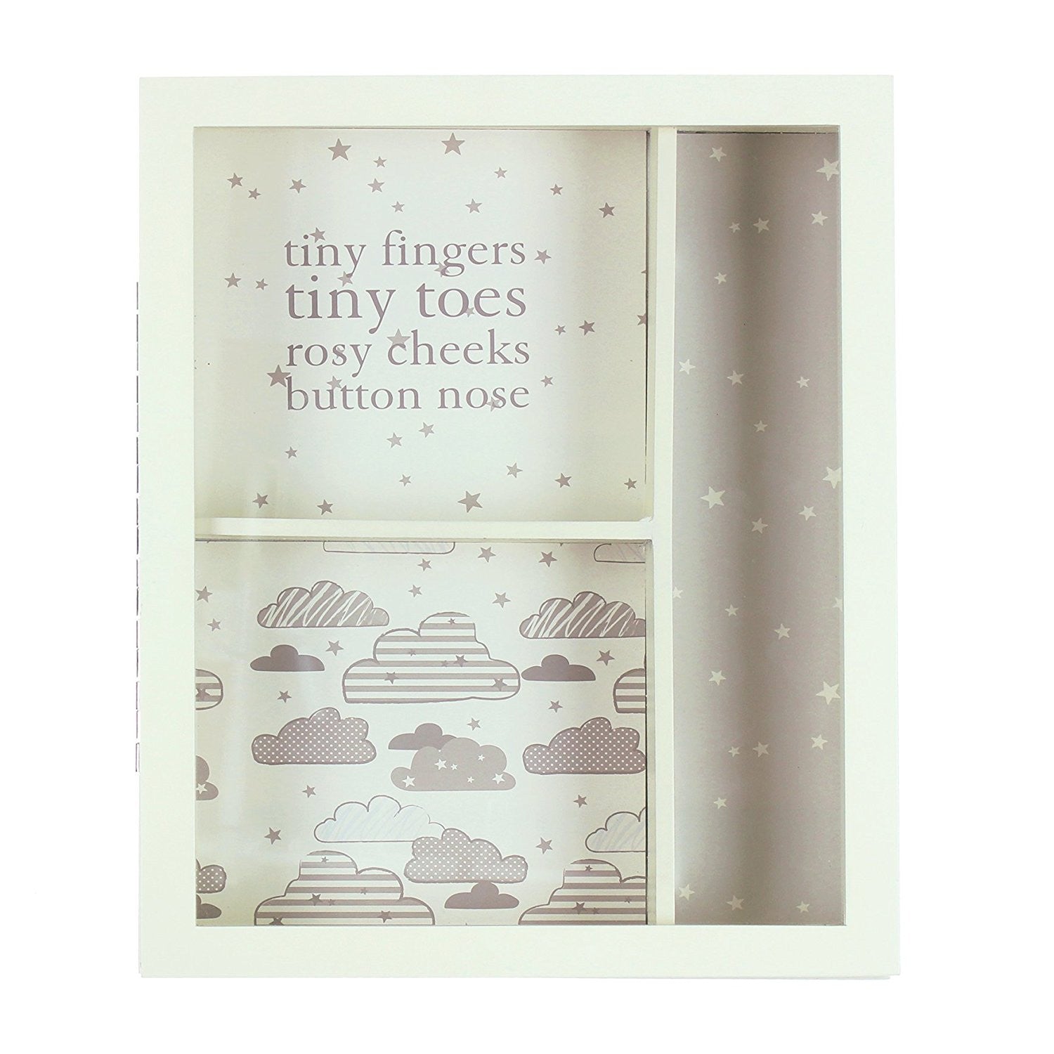 Bambino Baby Wooden Glass Fronted Keepsake Display Box - hanrattycraftsgifts.co.uk