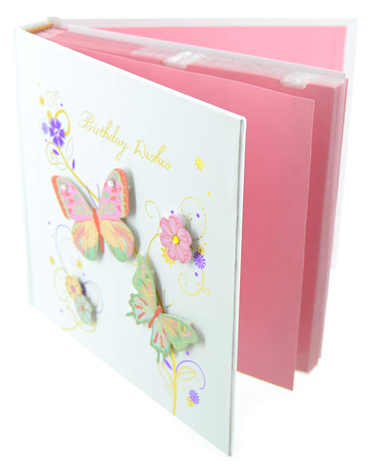 Talking Pictures Fanfare Collection 4" x 6" Photo Album - Birthday Wishes - hanrattycraftsgifts.co.uk