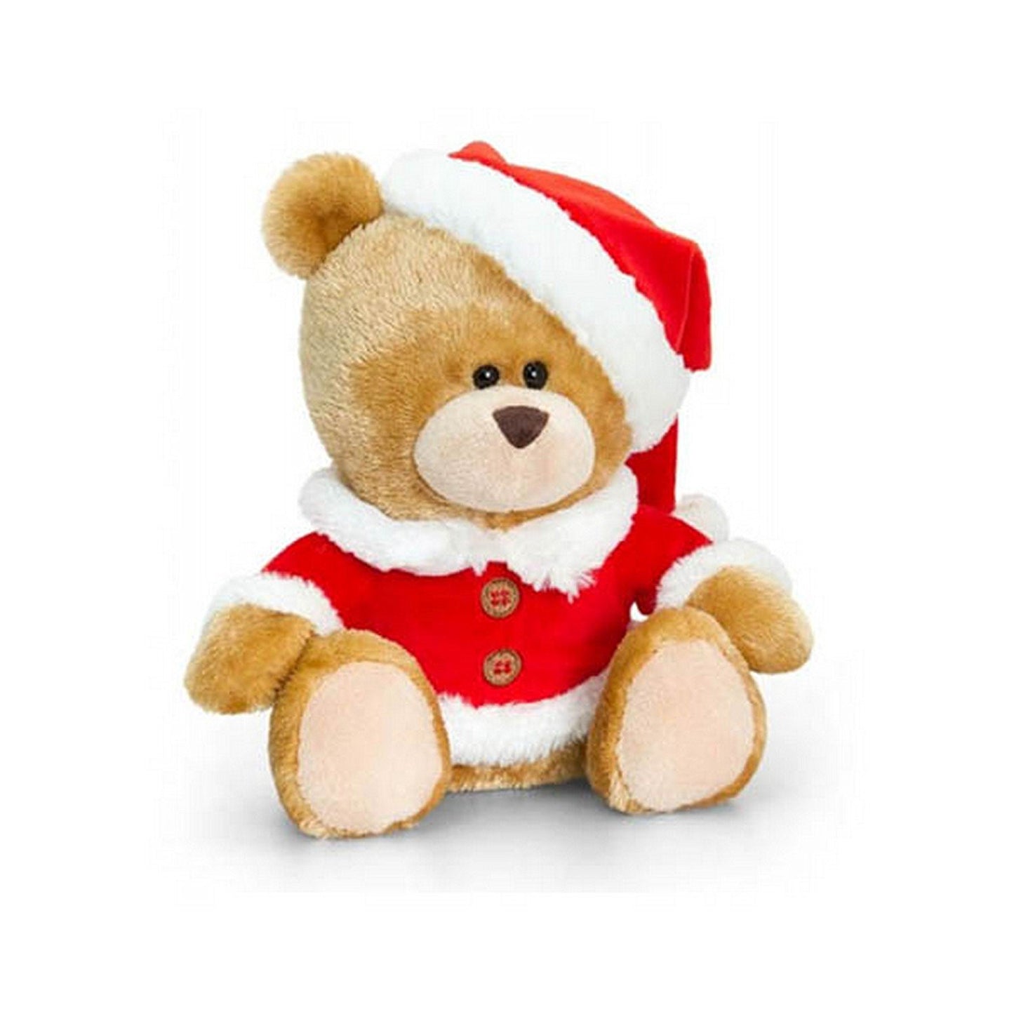 Keel Toys Christmas Pipp The Bear Santa Claus Plush Toy - hanrattycraftsgifts.co.uk