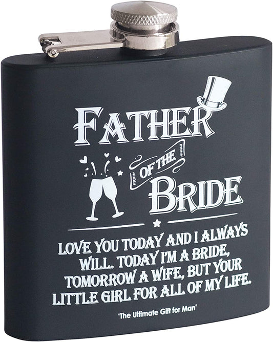 Arora Men's Father of the Bride Hip Flask, Multi-Colour, One Size