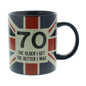 UNION JACK BIRTHDAY GIFT - MUG 70th BIRTHDAY HM807 - BRAND NEW AND BOXED - hanrattycraftsgifts.co.uk